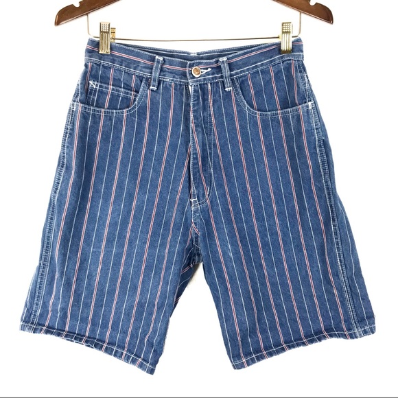 bill blass Pants - Vintage Bill Blass Striped Hi Waist Bermuda Shorts